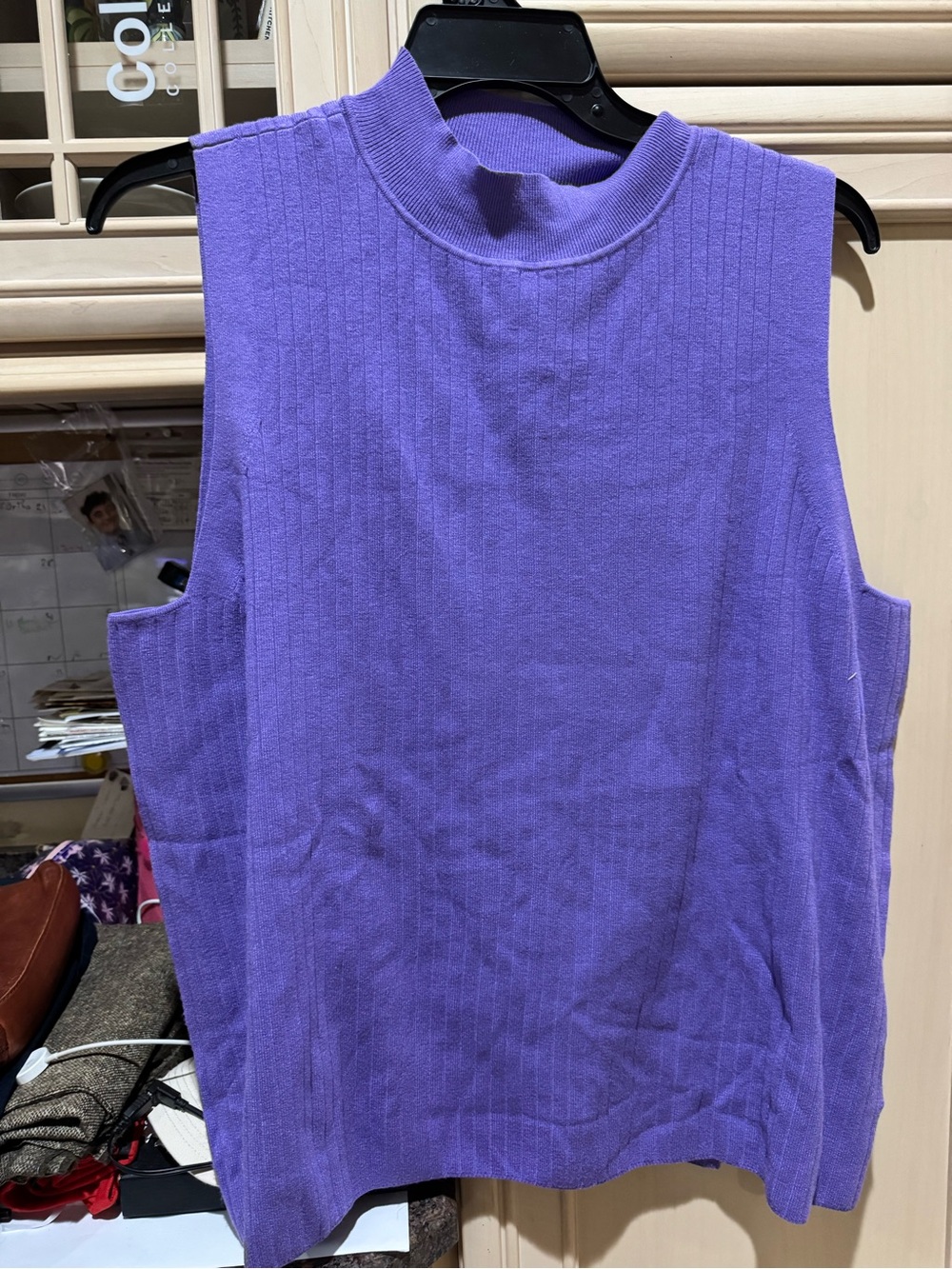 Talbots Sleeveless Mock Neck Tank - Violet